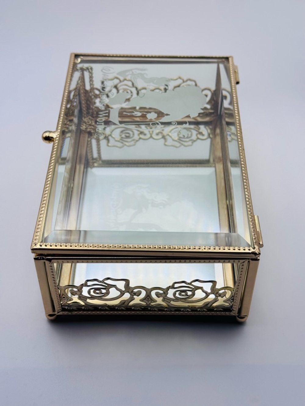 Walt Disney World Arribas Brothers Beauty & The Beast Glass Jewelry Box | EUC - Picture 5 of 8